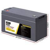 Giantz AGM Deep Cycle Battery 12V 170Ah Box Portable Solar Caravan Camping BATTERY-C-AGM-170