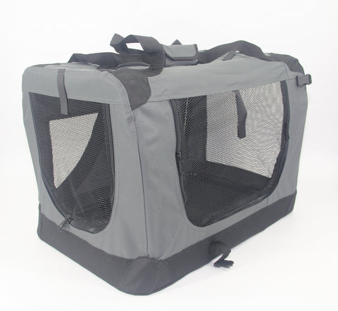 YES4PETS XL Portable Foldable Pet Dog Puppy Cat Soft Dog Cat Crate-Grey V278-SC-XL_GREY