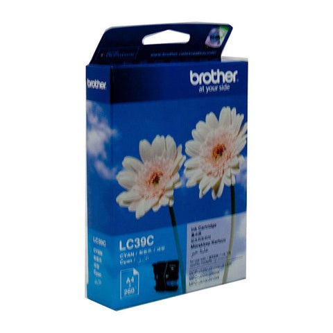 Brother LC-39C Cyan Ink Cartridge - DCP-J125/J315W/J515W MFC-J220/J265W/J410/J415W/J140W- up to 260 V177-D-B39C