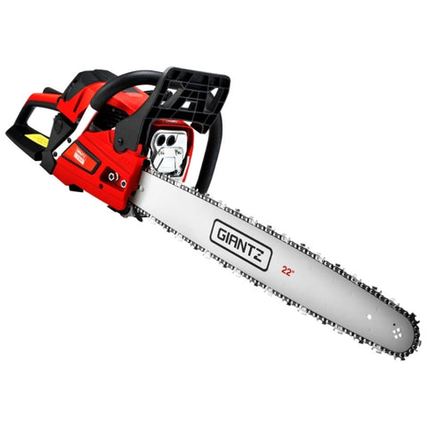 Giantz Chainsaw Petrol 58CC Bar Commercial E-Start Pruning Chain Saw,Giantz Chainsaw Petrol 58CC CSAW-FVAT-22-N-OV-RDBK