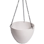 Hanging Rustic White Plastic Pot with Chain 30cm V77-9320030