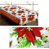 Christmas Rectangular Table Cloth NL18075 150x300cm V442-ABR-TABLEC-NL18075XMAS300CM-WHITE-RE