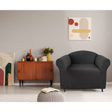 Elan Cambridge Extra-stretch Couch Cover Steel One Seater Steel V442-INT-COUCHC-CAMBRIDGE-STEEL-1S