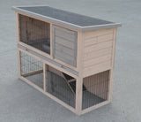 YES4PETS Double Storey Rabbit Hutch Guinea Pig Cage , Ferret cage W Pull Out Tray V278-RH464