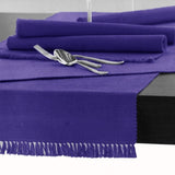 Hoydu Cotton Ribbed Table Runner 45cm x 200cm - ULTRA VIOLET V442-GNA-TABLER-RIBBED-200CM-ULTRAVIOLET