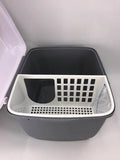 YES4PETS XL Portable Hooded Cat Toilet Litter Box Tray House with Handle and Scoop Grey V278-MSP-102-GREY