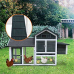 Furtastic Large Chicken Coop & Rabbit Hutch With Ramp - Green WCC-JOY-007-LHR