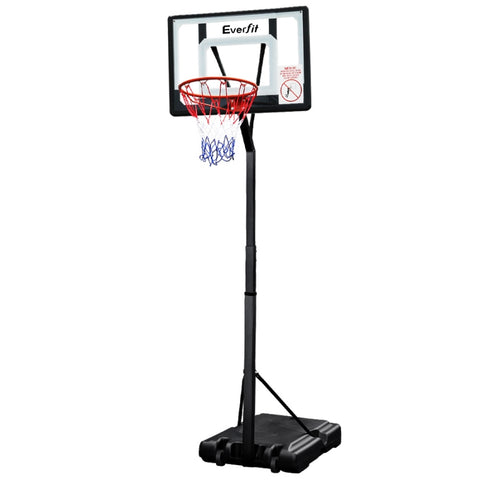 Everfit 2.6M Basketball Hoop Stand System Adjustable Portable Pro Kids Clear BAS-HOOP-260