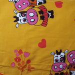 Lovely Cows Polyester Cotton Quilt Cover Set Single V442-ABR-QUILTCS-LOVELYCOWS-ORANGE-SB