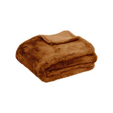 Tuscany Luxury Faux Sheep Wool Fur Throw Rug Brown V442-ATX-THROW-TUSCANY-BROWN-RE