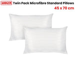 600GSM Twin Pack Microfibre Standard Pillows 45 x 70 cm V442-ATX-PILLOW-600GSMTWIN-WHITE-ST
