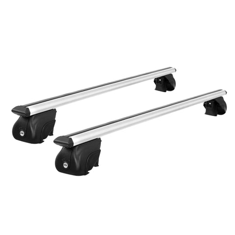 Universal Car Roof Racks Pod Aluminium Cross Bars Upgraded Holder 111cm Silver CAR-RFBAR-7888-120-SI