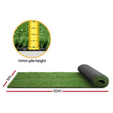 Primeturf Artificial Grass Synthetic 20 SQM Fake Lawn 17mm 1X10M AR-GRASS-15-110M-OLX2