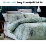 Belmondo Sherbrooke Forest Easy Care Quilt Cover Set Queen V442-CAP-QUILTCS-SHERBROOKE-GREEN-QS