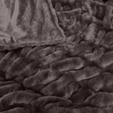 J Elliot Home Skyler Chocolate Faux Fur Throw Rug 130 x 160cm V442-IDC-THROW-SKYLER-CHOCOLATE-RE