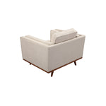 Single Seater Armchair Sofa Modern Lounge Accent Chair in Beige Fabric with Wooden Frame V43-SOF-YOKBG1S