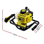 Giantz 92CC Post Hole Digger Motor Only Petrol Engine Yellow DI-HJ-YE-ES88