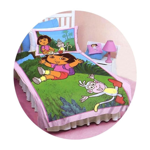 Disney Dora The Explorer Licensed Quilt Cover Set Friends Double V442-CAP-QUILTCS-DORAFRIEND-MULTI-DS