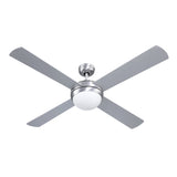 Devanti 52'' Ceiling Fan AC Motor w/Light w/Remote - Silver CF-RC-52-SI