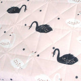 Swan Blush Quilt Cover Set Single V442-ABR-QUILTCS-SWANQUILTED-BLUSH-SB