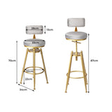 Levede 1x Bar Stools Kitchen Stool Chair Grey BR1042-GY