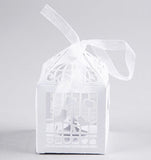 50 Piece Pack - White Dove Bird Heart Wedding Bomboniere Favor Lolly Gift Card Box V382-WHDOVEBOX50