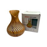 Essential Oil Aroma Diffuser and Remote - 500ml Vase Tulip Wood Mist Humidifier V238-SUPDZ-40003398467664