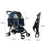 PaWz Large Pet Stroller Dog Cat Carrier Blue ST1004-BL