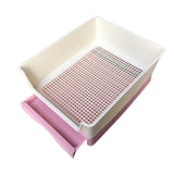 YES4PETS Medium Dog Potty Training Tray Pet Puppy Toilet Trays Loo Pad Mat With Wall Pink V278-BP300-PET-POTTY-PINK