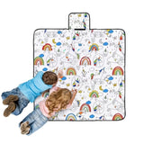 Happy Kids Dream Big Colour Me In Picnic Blanket 125 x 125 cm V442-HIN-BLANKET-DREAMBIGPICNIC-WHITE-SQ
