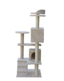 YES4PETS 130 cm Beige Cat Scratching Post Tree Scratcher Pole-Beige V278-CT130_BEIGE