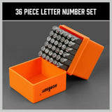 36Pc 6mm Number & Capital Letter Stamp Set Punches Metal Plastic Wood Leather V465-97759