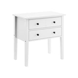 Sarantino Sven Bedside Table Night Stand - White TBL-42V-02-WH