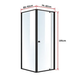 Semi Frameless Shower Screen x 195cm Side AS/NZS Glass V63-824471