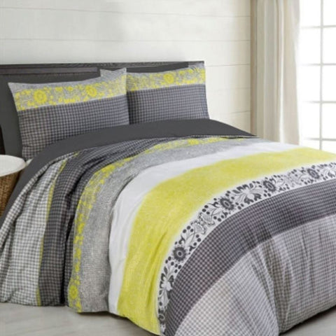 Big Sleep Ali Neon Quilt Cover Set Queen V442-HIN-QUILTCS-ALINEON-GREY-QS