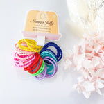 MANGO JELLY Kids Hair Ties - Bubbly Mixed - Six Pack V659-HT-3CM-30P-BUBBLY-MIXED-6-L