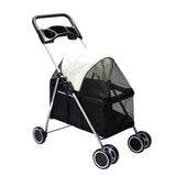 PaWz Large Pet Stroller Dog Cat Carrier Black ST1005-BK