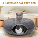 Cat Tunnel Bed Felt Pet Puppy Nest Cave House Round Donut Interactive Play Toy 26823 V465-26823