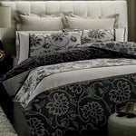 Belmondo Veronika Cotton Quilt Cover Set Queen V442-CAP-QUILTCS-VERONIKA-BLACK-QS