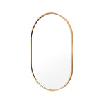 Wall Mirror Oval Aluminum Frame Bathroom 50x75cm GOLD V274-FT-BM-ALUOV-GLD5075