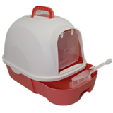 YES4PETS Large Hooded Cat Toilet Litter Box Tray House With Drawer and Scoop Red V278-MSP-009T-RED