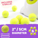 Automatic Ball Launcher Throwing Machine Dog Toys Interactive Tennis Pet 6Balls V400-AFP-3196-6BALL