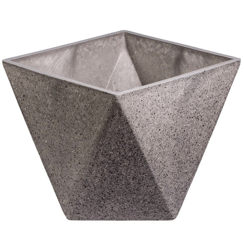 Imitation Dark Stone Geometric Planter 30cm V77-9810030