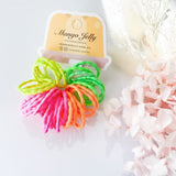 MANGO JELLY Kids Hair Ties - Silky Pop Neon - Six Pack V659-HT-3CM-30P-SILKYPOP-NEON-6-L