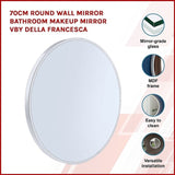 60cm Round Wall Mirror Bathroom Makeup Mirror by Della Francesca V63-833671