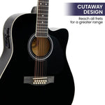 Karrera 12-String Acoustic Guitar with EQ - Black 12S-EQ-BK