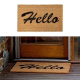 J.Elliot Home Hello PVC Backed Coir Printed Door Mat V442-IDC-FLOORR-COIRHELLO75CM-WHEAT-RE