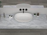 Low Sided Oval Shaped Basin Cast stone - Solid Surface Basin 600mm V567-PS-2230