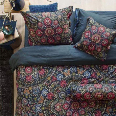 PIP Studio Il Ricamo Dark Blue Cotton Quilt Cover Set Queen V442-HIN-QUILTCS-ILRICAMO-DARKBLUE-QS