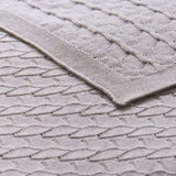 Little Gem Lyla Grey Cotton Baby Blanket 75 x 100 cm V442-HIN-BLANKET-LYLABABY-GREY-CT